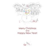 Christmas card snowman