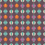 Seamless pattern with silhouettes lily flowers N4