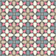 Abstract seamless pattern with silhouettes lotus flowers
