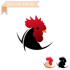 Cock Logo Trade Sign Icon Template