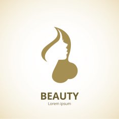 Woman face vector logo template N2