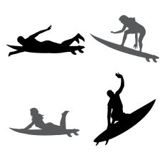 Vector silhouette of a people N307