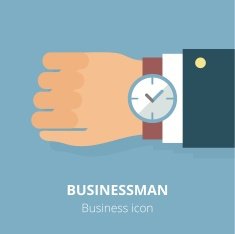 Business icon Businessman Flat vector illustration
