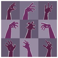 Hands halloween symbol Vector icon