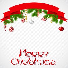 Merry Christmas vector background with glossy balls N6