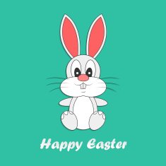Abstract cute easter rabbit