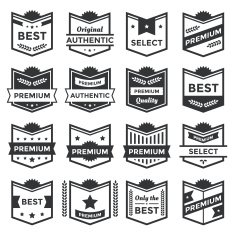 Modern Vector Badge Shields and Label Collection