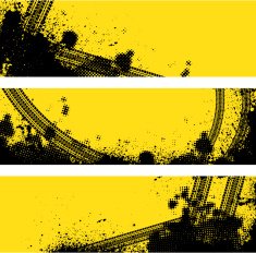 Three tire track banner