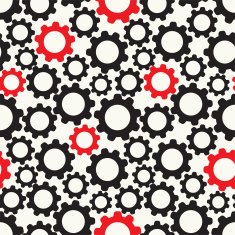 Seamless pattern background with cogwheels Vector