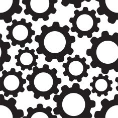 Seamless pattern background with cogwheels Vector N2