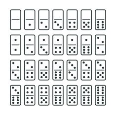 Dominoes Silhouette Icons