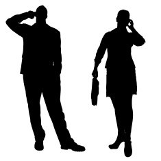 Vector silhouette of a people N309