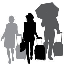 Vector silhouette of business people N105