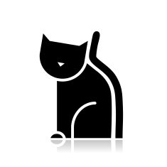 Black cat silhouette for your design N3