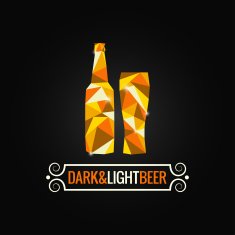 beer bottle poly design background