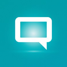 Speech bubble icon with stripped background