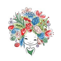 Woman portrait with hairstyle for christmas carnival N9