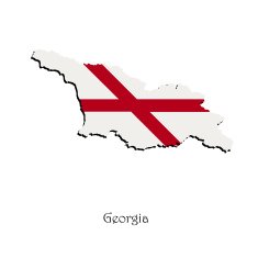 Map of Georgia for your design