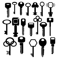 Silhouettes of keys N2