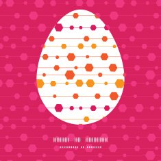 Vector abstract colorful stripes and shapes Easter egg sillhouette frame N3