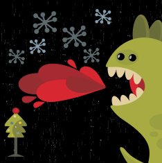 Cute dragon new year card