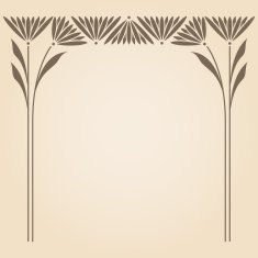 Vector art nouveau frame N7