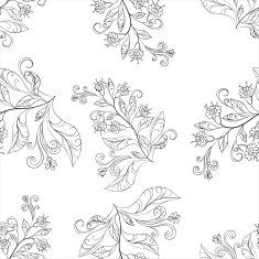 Background flowers contours