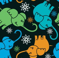Funny repeating elephants
