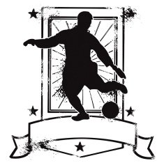 Distressed soccer emblem