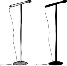 Isolated Microphone Stand