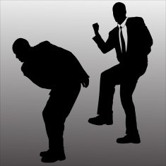 Vector silhouette of businessman N125