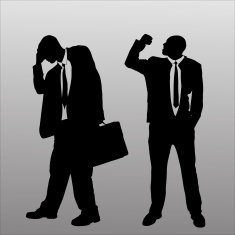Vector silhouette of businessman N126