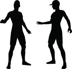 sportive man silhouette N15