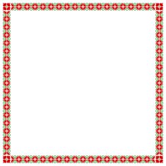 Square frame with elements of national Ukrainian embroidery eps