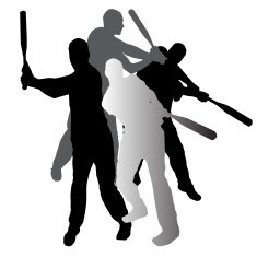 Vector silhouette baseball