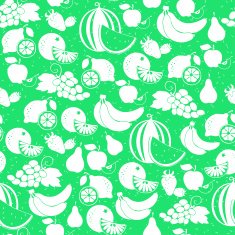 fruit white silhouette seamless pattern