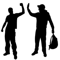 Vector silhouettes of businessmen N23