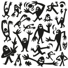 funny monsters - vector icons N2