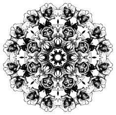 Vintage decorative lace round pattern N2