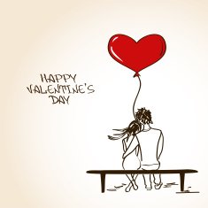 Love greeting card with embracing couple N2