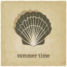 old background with shell