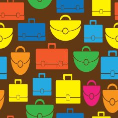 multicolored handbags icons of seamless pattern N2