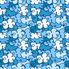 Seamless pattern with a lot of clouds N2