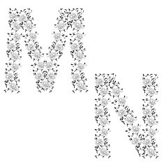 alphabet Letter MN