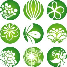Circle floral icons