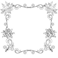 Abstract floral background outline