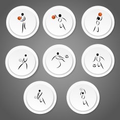 Sport symbol stickers N2