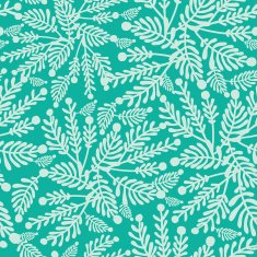 Emerald green plants seamless pattern background