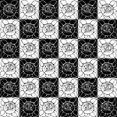 Seamless pattern with decorative art nouveau roses flowers