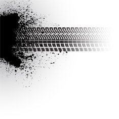 Tire track banner